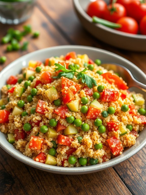 15 Easy One-Pan Meals for Minimal Cleanup 5 vegetable packed quinoa dish