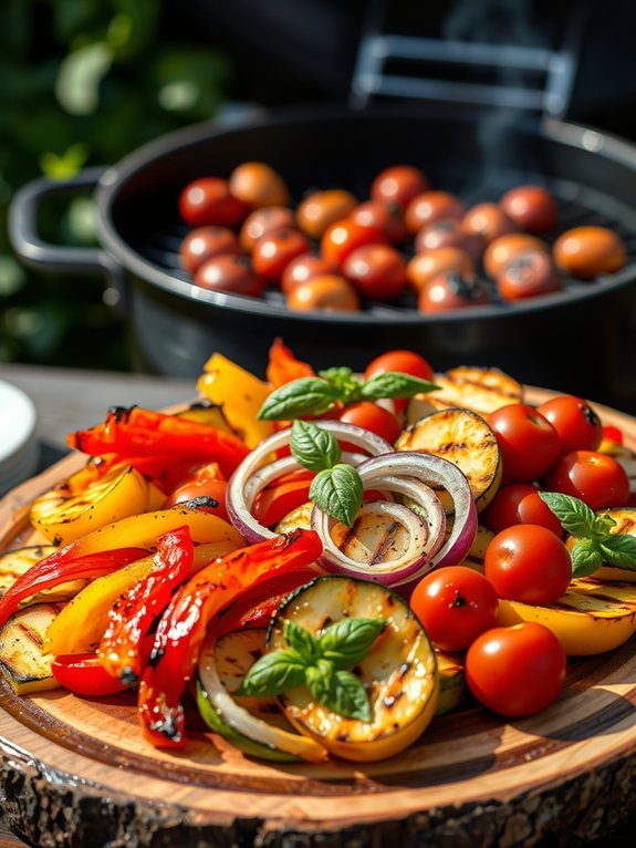 vibrant grilled vegetable dish