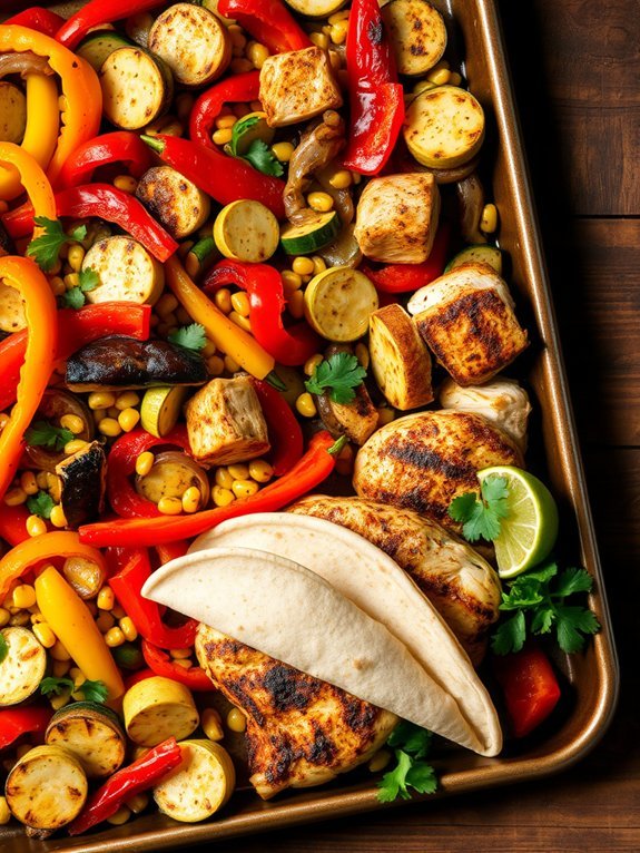 12 Easy Sheet Pan Dinner Recipes for Quick and Effortless Cooking 8 vibrant vegetable fajita bake