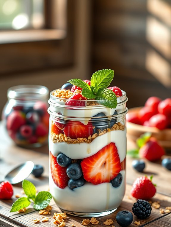 12 Delicious and Healthy Lunch Box Ideas for Adults 7 yogurt granola berries parfait