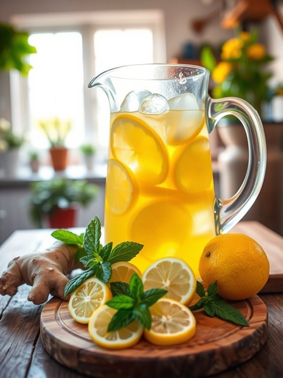 12 Refreshing DIY Flavored Water Recipes You Can Make at Home 6 zesty ginger lemon drink