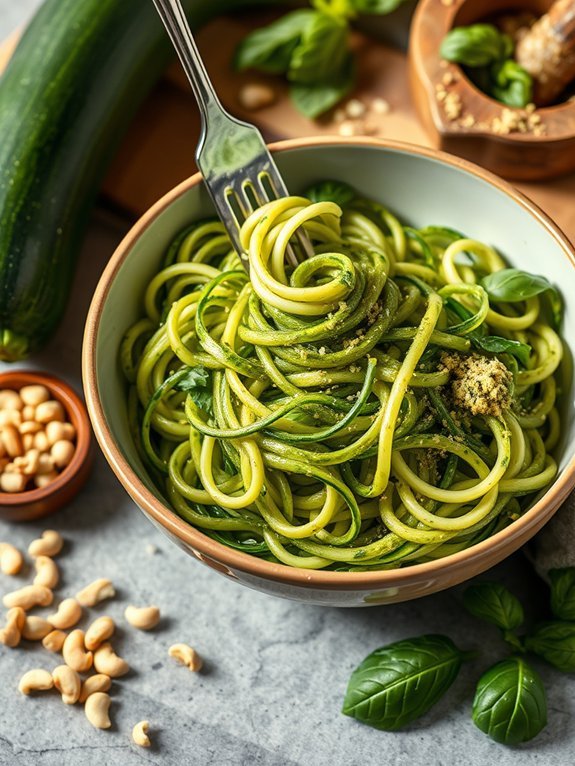 Top 15 Delicious Vegetarian Lunch Ideas for a Healthy Meal 10 zucchini noodles tossed pesto