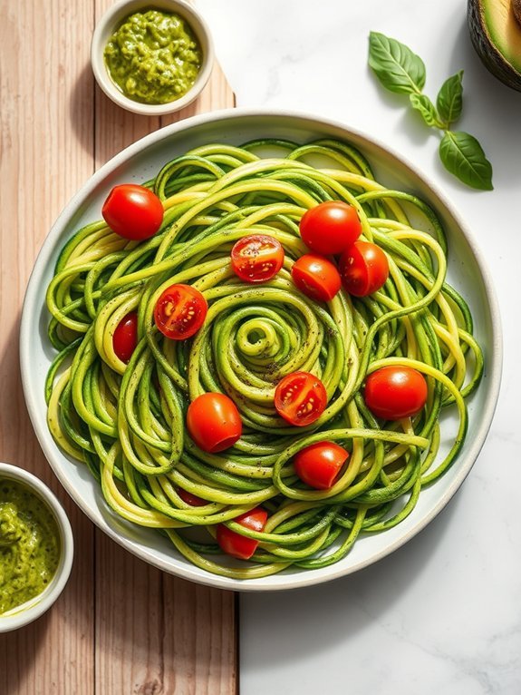 zucchini noodles with avocado