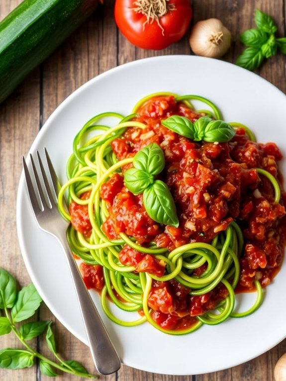 12 Easy and Delicious Plant-Based Meal Prep Ideas for Healthy Eating 12 zucchini noodles with marinara